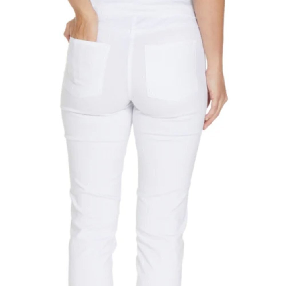 Soft Surroundings Slim-Sation Pull on Ankle Pants White XL/18 - Picture 14 of 14